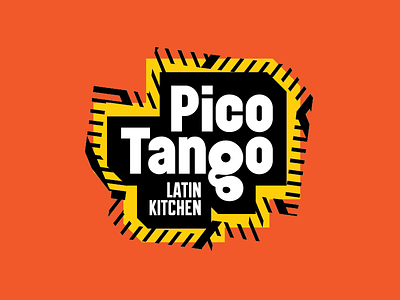 Pico Tango Latin Kitchen fun latin food logo mark mexican food orange pico restaurant branding tango typography yellow