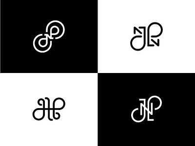JNfinity Ambigram ambigram black and white continuous infinite infinity j logo mark monogram n symbol