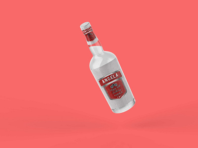 Transparent Vodka Wine Bottle Mockup 2 scaled bottle design illustration mockup packaging scaled wine