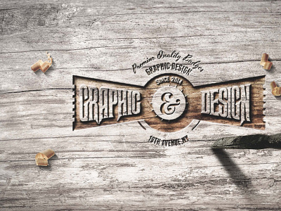 Vintage 3D Logo Mockup 3d illustration logo mockup vintage