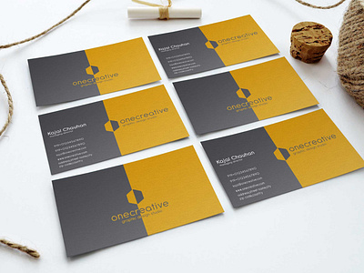 Grid Style Business Card Mockup