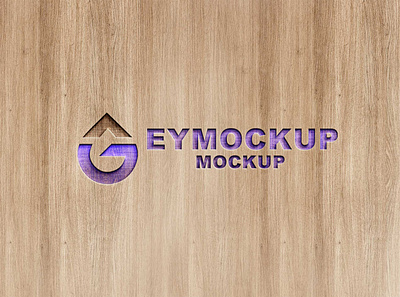 Wooden Cutout Logo Mockup branding design illustration logo mockup packaging scale ui ux vector