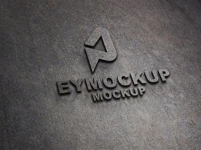 Realistic 3D Logo Mockup branding design illustration logo mockup packaging scale ux vector
