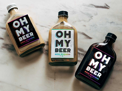 Oh My Beer Bottle Labels Mockup