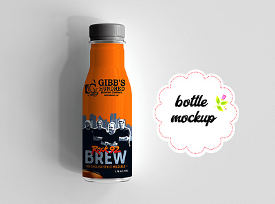 Classic Gibbs Monk Beer Bottle Mockup art beer bottle classic creative design drinks gibbs graphic design mockup monk new premium