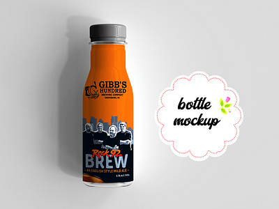 Classic Gibbs Monk Beer Bottle Mockup