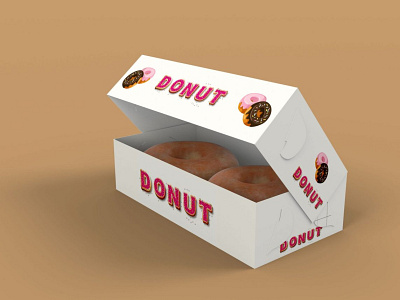 Dunkin Donut Box Mockup