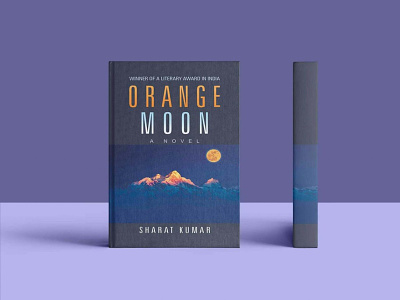 Orange Moon Novel Cover Mockup best book branding clean cover design free icon illustration logo mockup moon novel orange premium typography ui ux vector