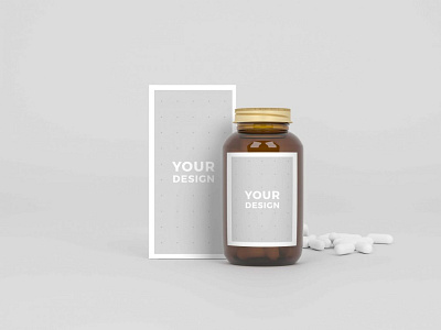 Capsule Medical Bottle Mockups best bottle branding design free icon illustration logo medical medicine mockup new syrup typography ui ux vector