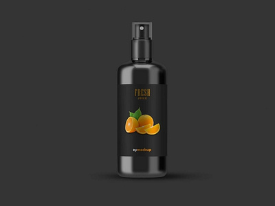 Free Black Spray Bottle Mockup