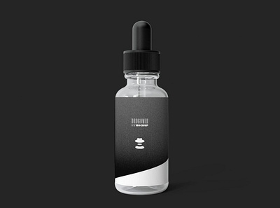 Black CBD Dropper Bottle Mockup bottle branding cbd design dropper free graphic design mockup vector