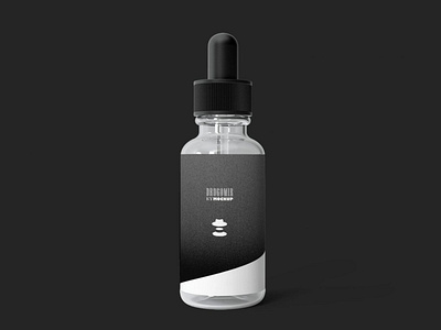 Black CBD Dropper Bottle Mockup