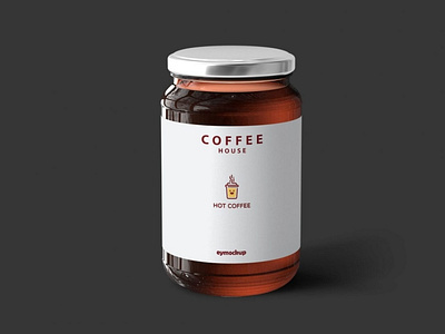 Black Coffee Glass Jar Mockup