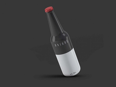 Free Premium PSD Beer Bottle Mockup