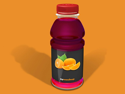 Free Little Juice Bottle Mockup bottle design free graphic design juice little logo mockup typography vector