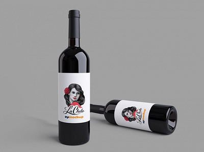 Dark Black Wine Bottle Mockup black bottle branding dark design graphic design mockup typography vector wine