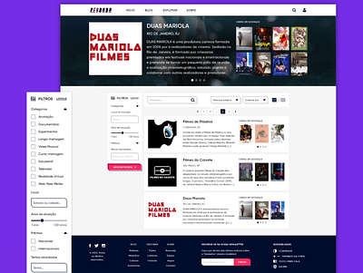 PLATAFORMA REVOADA brazil cinema design ui ux web