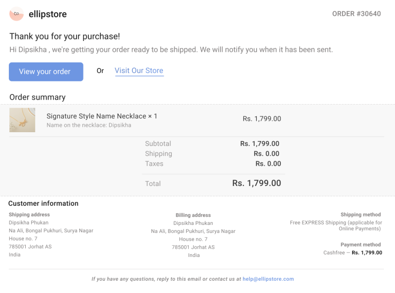 Email Receipt by Dipsikha Phukan on Dribbble