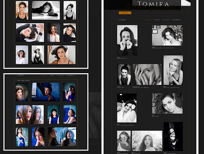 Gallary Tomira ru concept design photographer portfolio site portfolio website portrait website