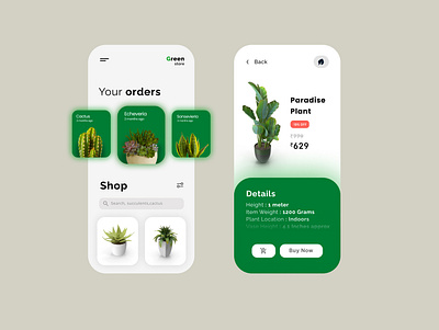 Plant shopping App UI Design ui ui design uiux