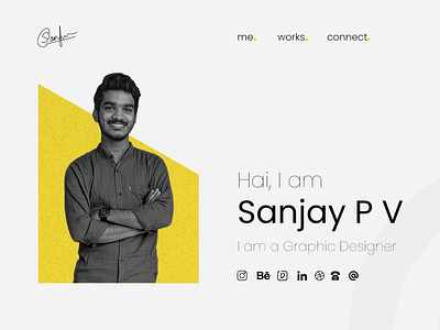 Portfolio Website Header Design ui uiux website