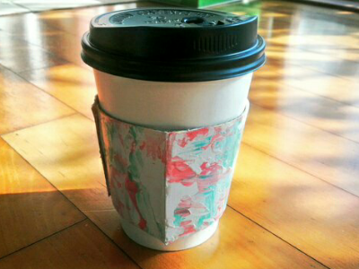 cup holder repaint acrylic coral cup.holder green mint paper