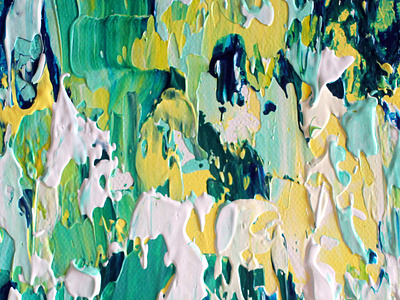 Greenish abstract acrylic acrylics canvas fine art green painting yellow