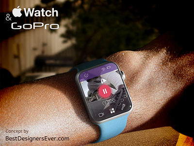 Apple Watch concept for GoPro App. app apple concept gopro iwatch smart watch