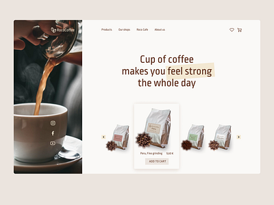 Coffee. Online store coffee coffee bean online shop web design