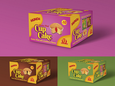 Munch Cup Cake packaging design