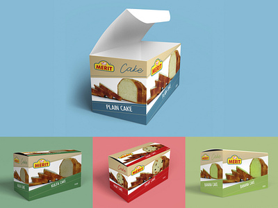 Merit Slice Cakes packaging design