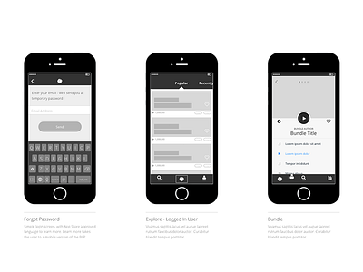 BitTorrent Bundle IOS Wireframes