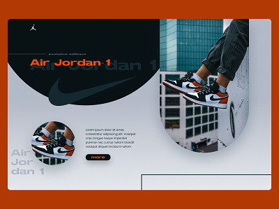 Nike - Air Jordan 1 • Concept Landing Page air jordan 1 concept design landing page nike ui uiux