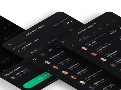 Phantasia Leagues Fantasy Football app blockchain crypto design fantasy fantasy football fantasy sports football mobile app nft phantasia screenshots sports sports ui web3