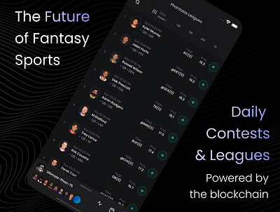 iOS App Preview Cover app blockchain crypto fantasy fantasy football fantasy sports illustration react native solana ui