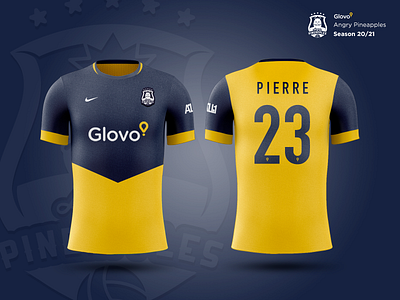 Glovo Angry Pineapples / Jersey Kit 20-21 by Miguel Olivera on Dribbble
