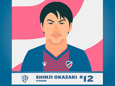 Shinji Okazaki Portrait character football huesca illustrations illustrator portrait portrait illustration soccer