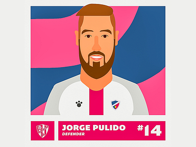 Jorge Pulido | SD Huesca Portrait football football club illustrator laliga portrait portrait illustration sdhuesca soccer vector