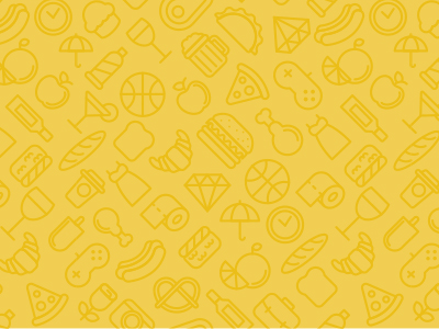 Food Pattern background by Miguel Olivera on Dribbble