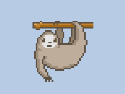 Sloth Pixelart by Miguel Olivera on Dribbble
