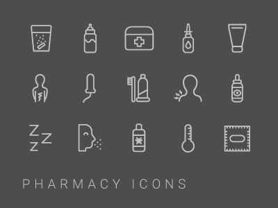 Pharmacy Icons flat icons line pharmacy