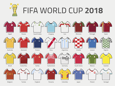 FIFA World Cup 2018 Home kits fifa football futbol jersey mundia soccer world cup worldcup