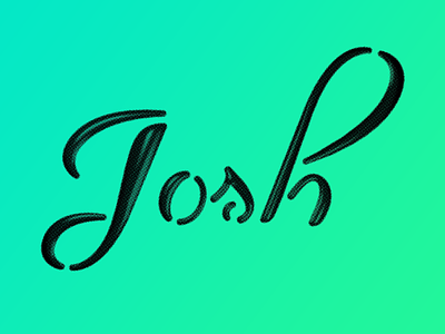 Josh brand branding dj float fluid lettering logo music organic stencil type typography
