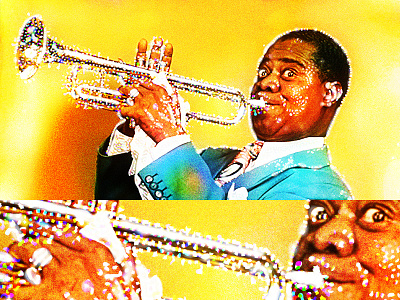 Louis Armstrong • L A B R I D A E colorful coral culture diffusion digital fashion glamour icon illustration organic pop reaction