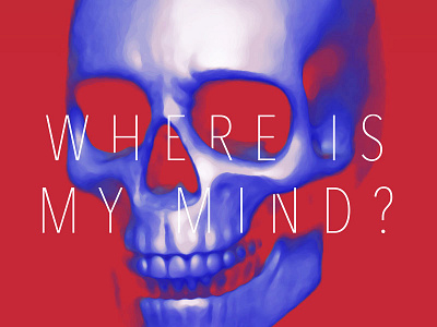 Where is my mind? • M E L T brand colorful culture diffusion digital illustration melt organic powerful reaction skull strong