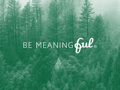 Be Meaningful