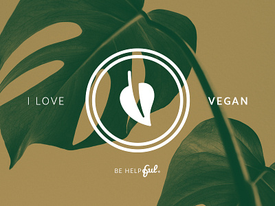 I Love Vegan • Universal Vegan Symbol branding food healthy heart helpful iconography icons leaf nature photography symbols universal