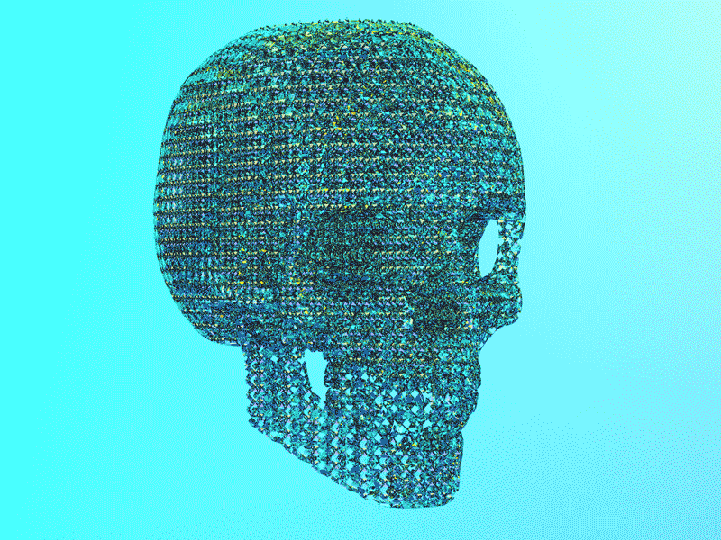 Diamond Skull 3d cinema4d crystal diamond experimental geometric geometry human shining skull