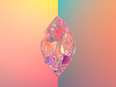 Ace of Diamonds 36daysoftype 3d cinema4d colorful diamond geometric lettering render shining type typography