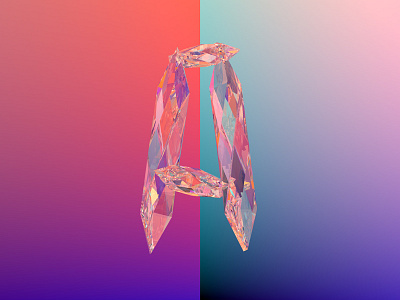 Ace of Diamonds 36daysoftype 3d cinema4d colorful diamond geometric lettering render shining type typography